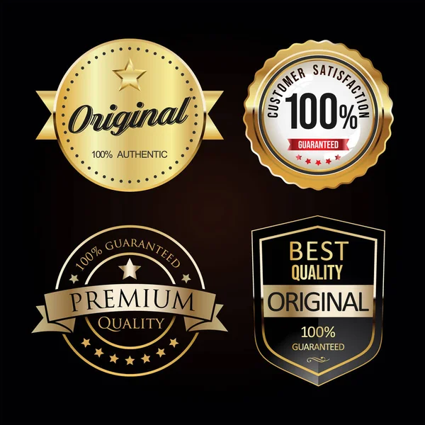 Premium Quality Retro Vintage Black White Badge — Vettoriale Stock