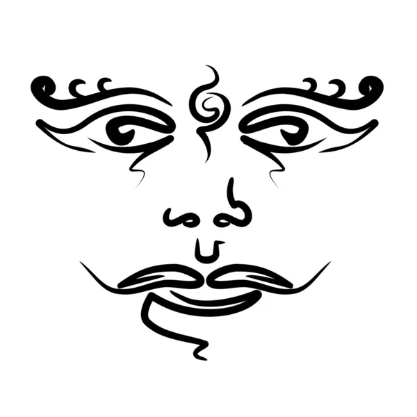 Tatuagem de uma cabeça como deus hindu Imagem De Stock