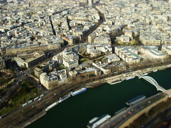 Top view of toy town Paris — Stock Photo, Image