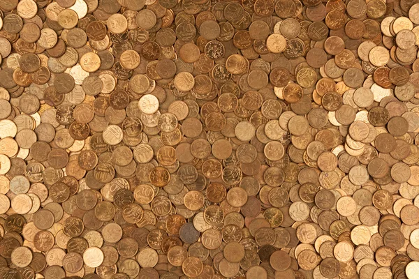 Монеты фон один — стоковое фото