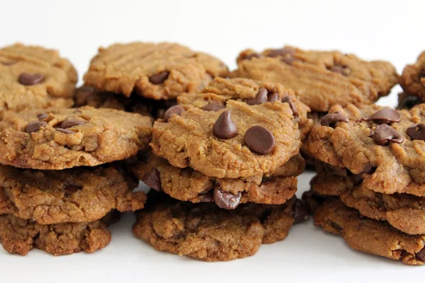 Peanut Butter Chocolate Chip Vegan Cookies — Stock Photo, Image