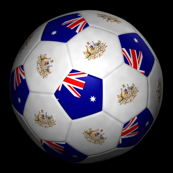Fussball mit Fahne Australien — Stock Photo, Image