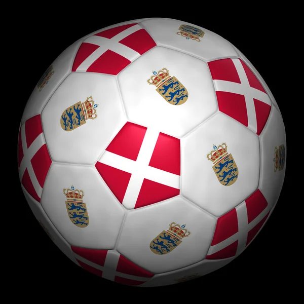 Fussball mit Fahne Dänemark