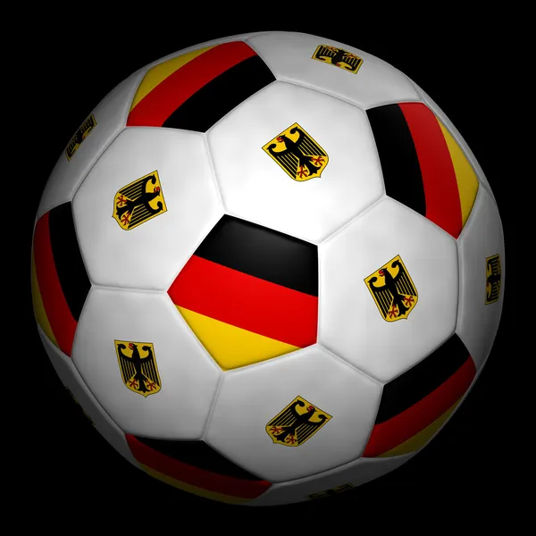 Fussball mit Fahne Deutschland — Stock Photo, Image