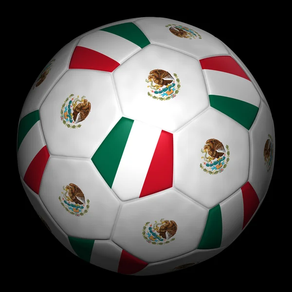 Fussball mit Fahne Mexiko
