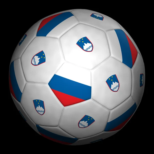 Fussball mit Fahne Slowenien — Stock Photo, Image