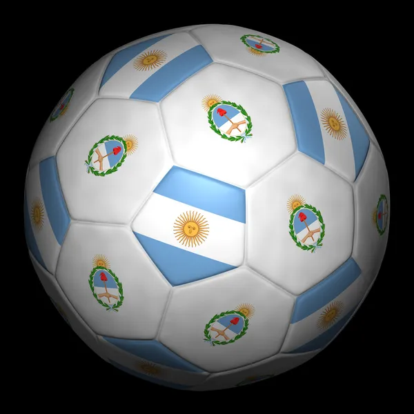 Fussball mit Fahne Argentinien Fotos De Stock