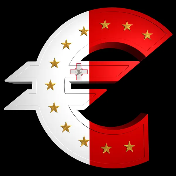 Euro tłuszczu, malta — Zdjęcie stockowe