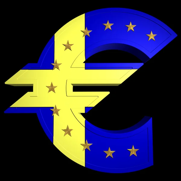 Fett euro, Sverige — Stockfoto