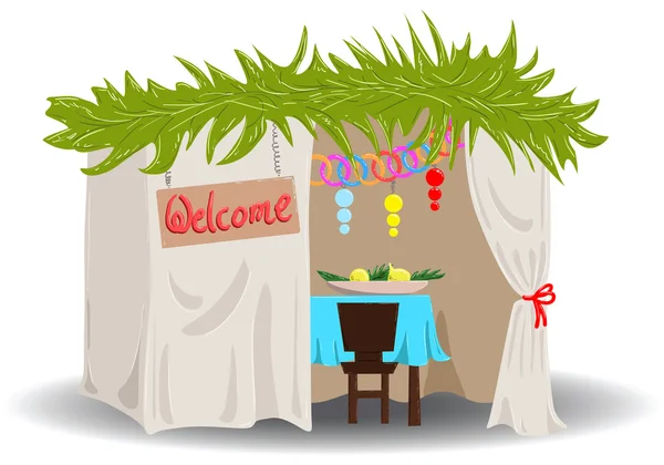 Sukkah für sukkot — Stockvektor