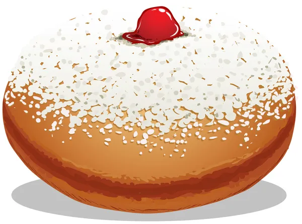 Buñuelo de hanukkah Sufganiá — Vector de stock