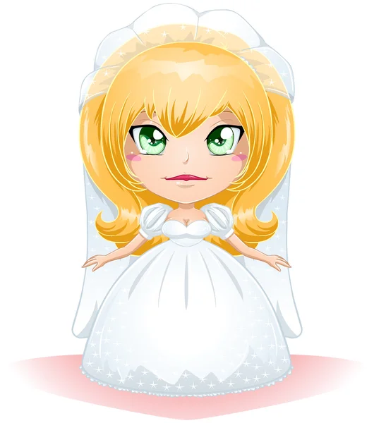 Bride Dressed For Her Wedding Day 3 — Stock Vector