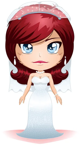 Bride Dressed For Her Wedding Day 4 — Stock Vector