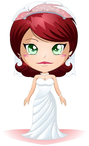 Bride Dressed For Her Wedding Day 2 — Stock Vector