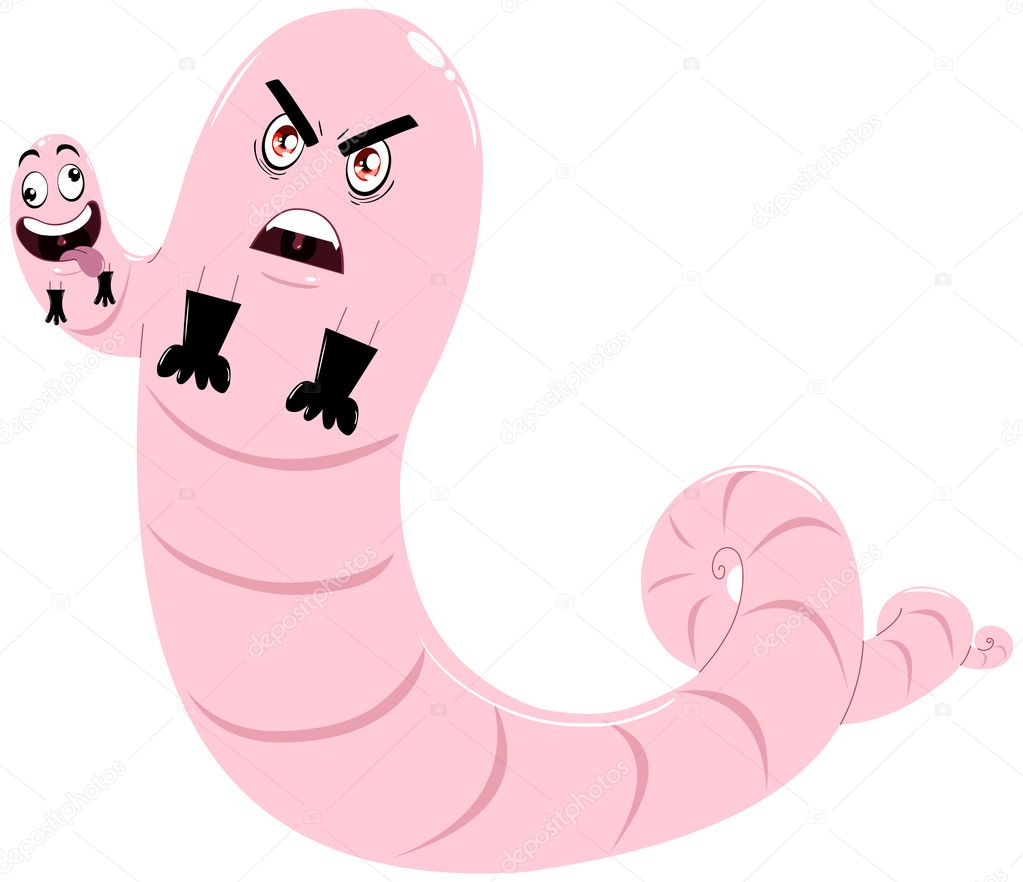 Evil Two Headed Worm With Gloves