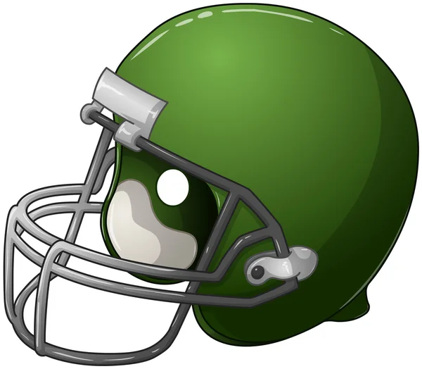 Groene voetbal helm — Stockvector