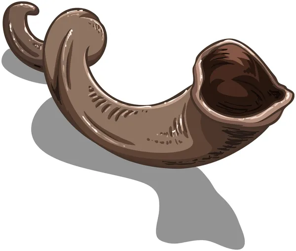 Corne de Shofar pour Yom Kippour — Image vectorielle