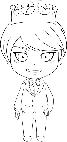 Coloriage Prince Page 1 — Image vectorielle