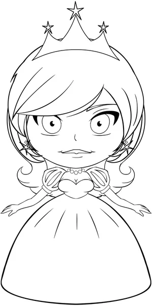 Princess Coloring Page 2 — Stock Vector