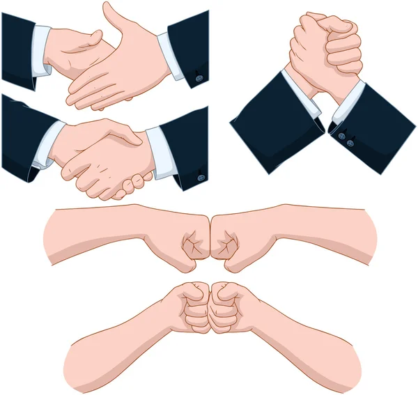 Hand Shakes Pack — Stock Vector