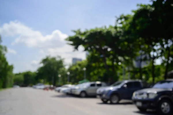 Blur background of cars on the car park