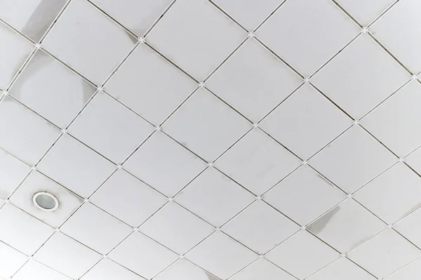 Fluorescent Lamps Modern Ceiling Luminous Ceiling Square Tiles Interior Idea — Zdjęcie stockowe