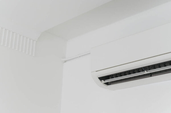 air conditioning on the white wall in the house