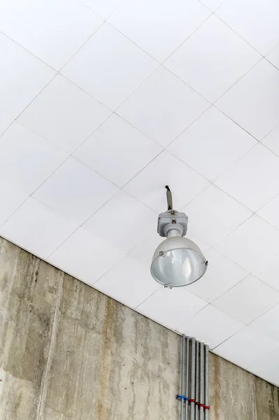 Fluorescent Lamps Modern Ceiling Luminous Ceiling Square Tiles Interior Idea — 스톡 사진