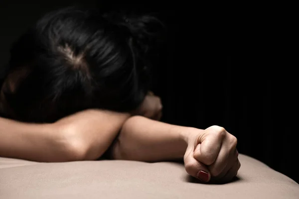 Violencia Las Mujeres Concepto Abusado Detener Violencia Contra Las Mujeres —  Fotos de Stock