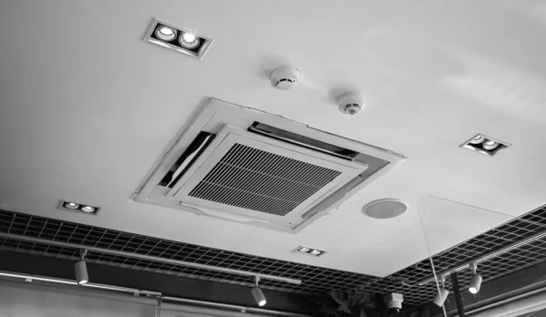 Ceiling Mounted Cassette Type Air Conditioner Modern Lamp Light White — Φωτογραφία Αρχείου