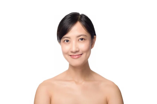 Portré Gyönyörű Fiatal Ázsiai Tiszta Friss Csupasz Bőr Koncepció Ázsiai — Stock Fotó