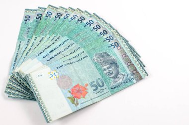 Malezya Döviz Alım - beyaz arka plan üzerinde izole Rm50