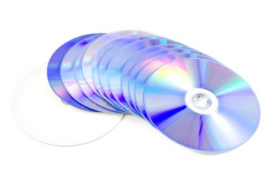 Beyaz arkaplan üzerindeki PC için CD / DVD-ROM