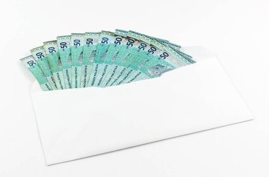 Malezya Döviz Alım - beyaz arka plan üzerinde izole Rm50