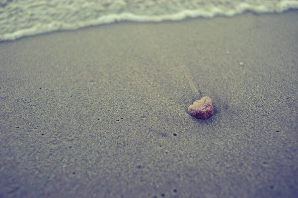 夏のビーチの砂のパターンテクスチャの抽象的な閉鎖 ビンテージフィルター — ストック写真