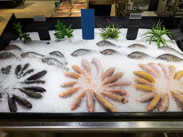 Seafood on ice at the fish market