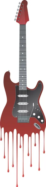 Guitarra con Sangre — Vector de stock