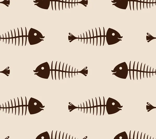Dikişsiz desen balık iskeleti