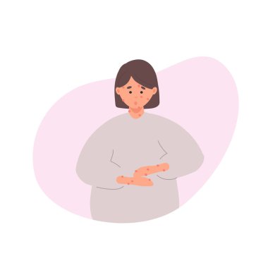 Maymun çiçeği kadınının vektör çizimi 