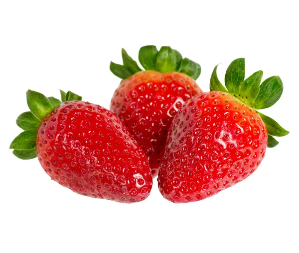 Three ripe strawberries — Stock Photo, Image