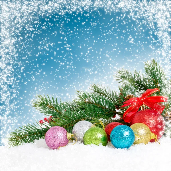 Noel kartı sparkle topları ile