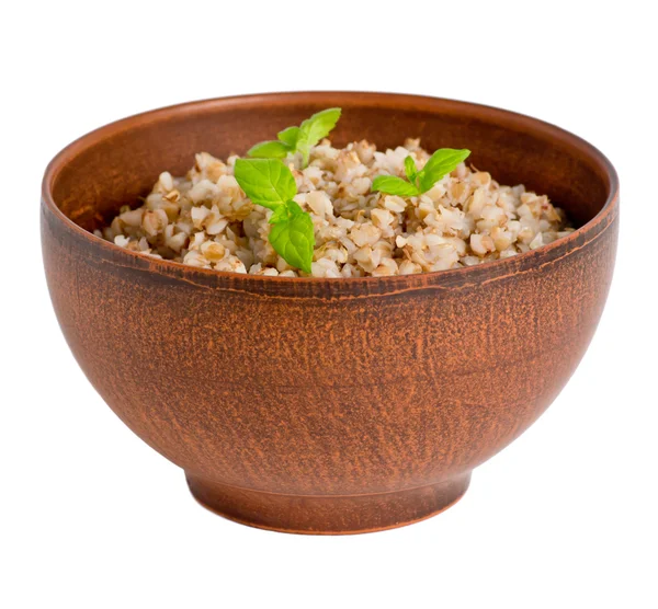 Buckwheat with mint leaves — Stock Photo, Image