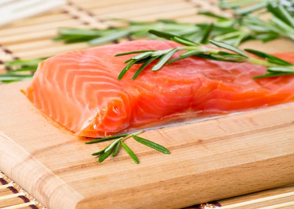 Salmon served with rosemary — Stock Photo, Image