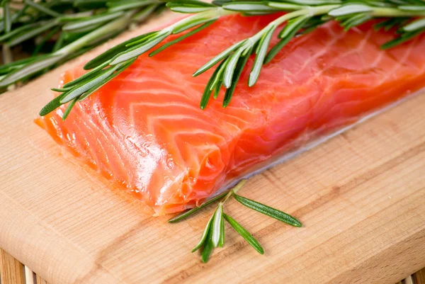 Salmon served with rosemary — Stock Photo, Image