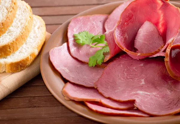 Pork and bread — Stock Photo, Image