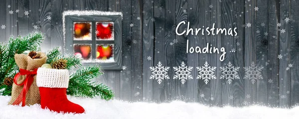 Christmas Loading Bar Formie Płatków Śniegu Pokazujących Postęp Obciążenia Tle Obrazy Stockowe bez tantiem