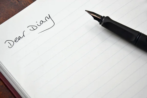 Diary entry — Stock Photo, Image