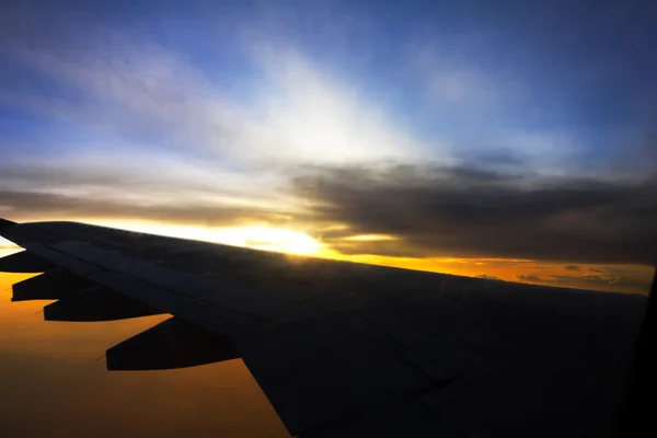 Bird's eye view of the himalayas on the plane — Stock Photo, Image