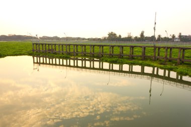 Köprü chaopraya Bentte, Tayland.