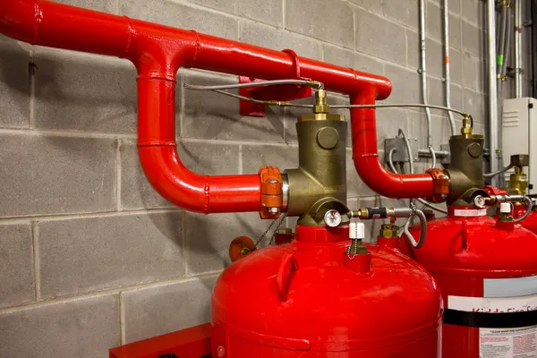 bir gaz yangın söndürme sistemi